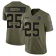 Nike Andrew Booth Dallas Cowboys Men's Limited Olive 2025 Salute to Service Jersey