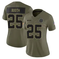 Nike Andrew Booth Dallas Cowboys Women's Limited Olive 2025 Salute to Service Jersey