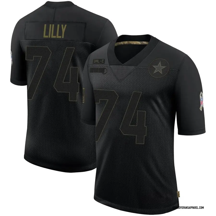 Nike Bob Lilly Dallas Cowboys Youth Limited Black 2020 Salute To Service Jersey