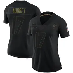 Nike Brandon Aubrey Dallas Cowboys Women's Limited Black 2020 Salute To Service Jersey