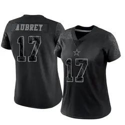 Nike Brandon Aubrey Dallas Cowboys Women's Limited Black Reflective Jersey