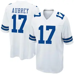 Nike Brandon Aubrey Dallas Cowboys Youth Game White Jersey
