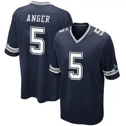 Bryan Anger Dallas Cowboys Men's Game Navy Team Color Jersey