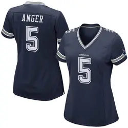 Bryan Anger Dallas Cowboys Women's Game Navy Team Color Jersey
