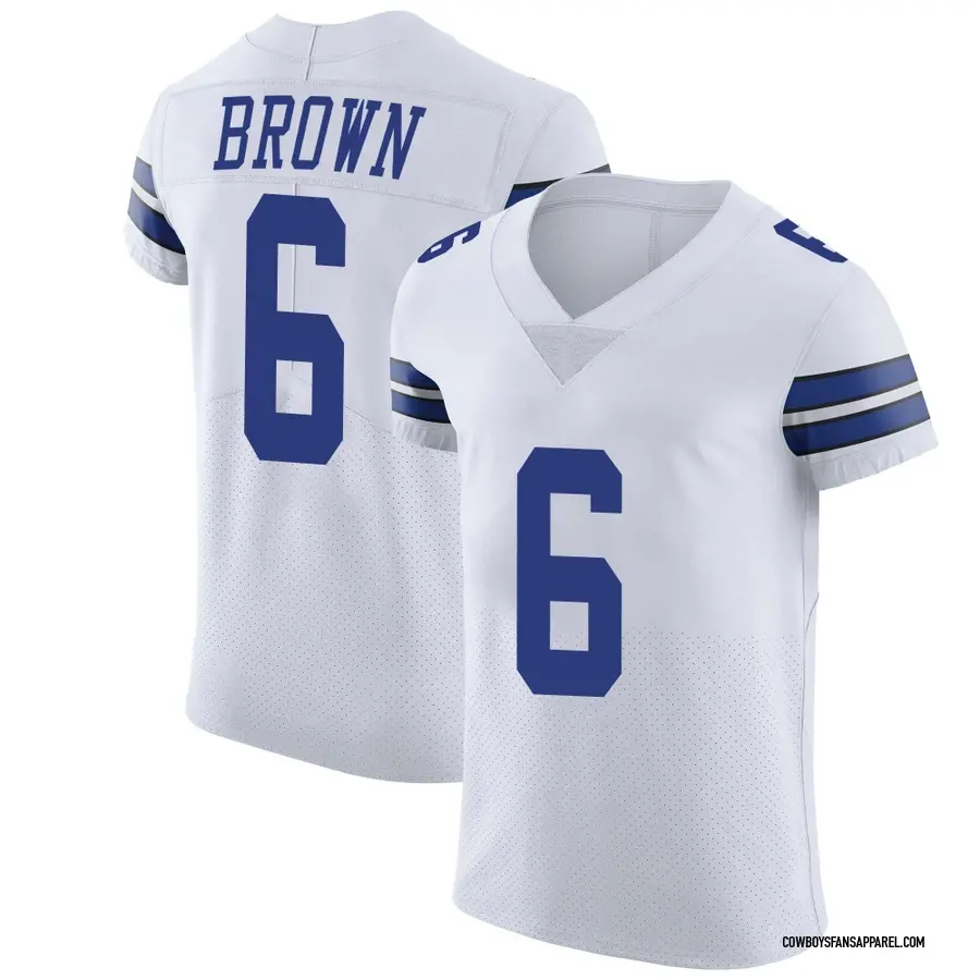 Nike Camden Brown Dallas Cowboys Men's Elite White Vapor Untouchable Jersey