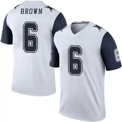 Nike Camden Brown Dallas Cowboys Men's Legend White Color Rush Jersey