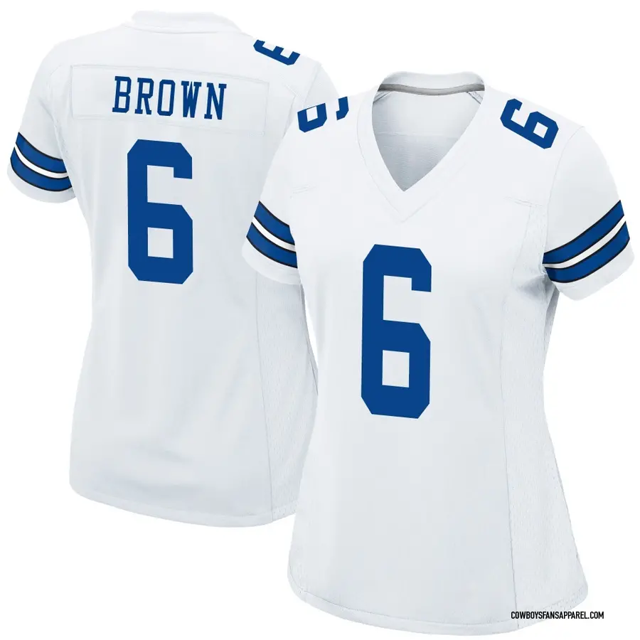 Nike Camden Brown Dallas Cowboys Women's Game White Jersey