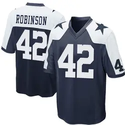 Nike Curtis Robinson Dallas Cowboys Men's Game Navy Blue Throwback Jersey