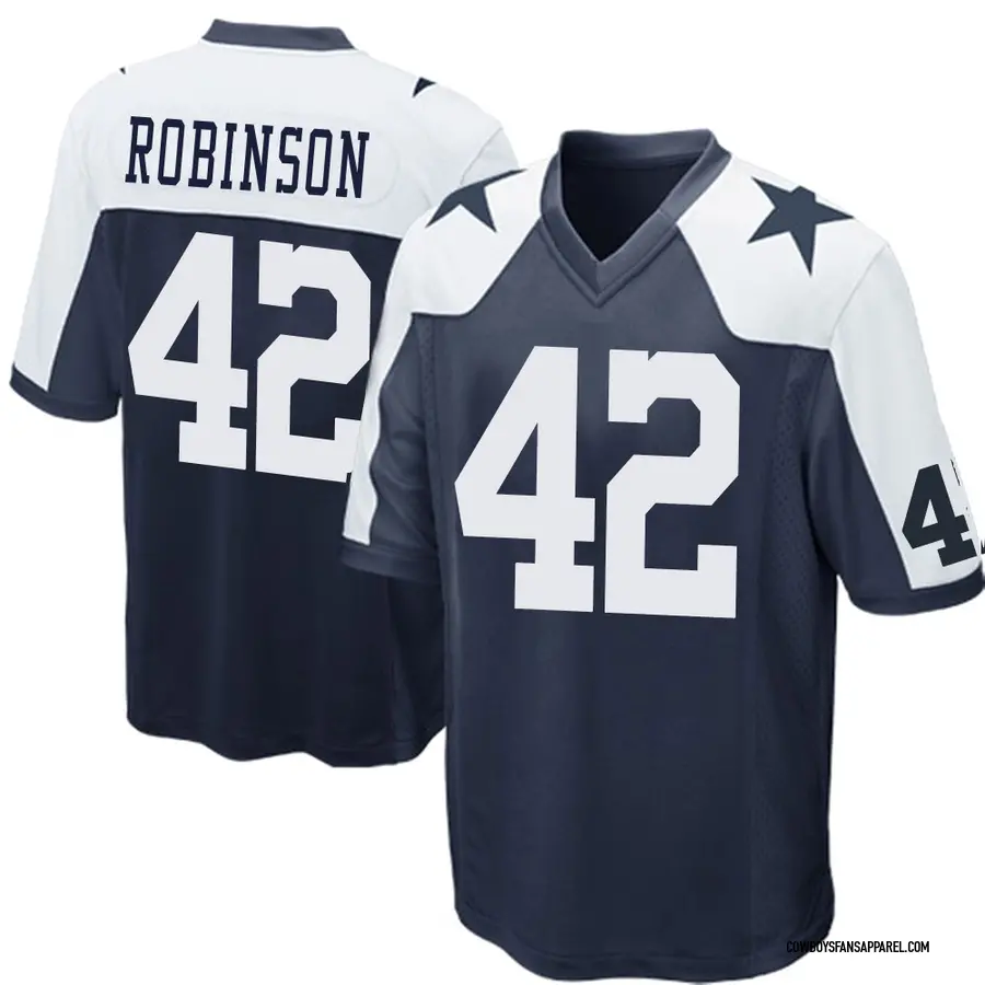 Nike Curtis Robinson Dallas Cowboys Men's Game Navy Blue Throwback Jersey