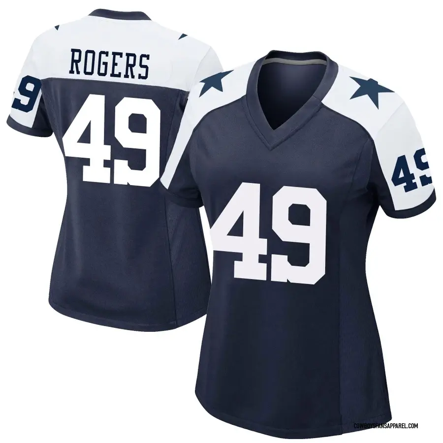 Nike DJ Rogers Dallas Cowboys Women's Game Navy Alternate Jersey