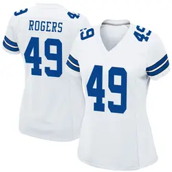 Nike DJ Rogers Dallas Cowboys Women's Game White Jersey
