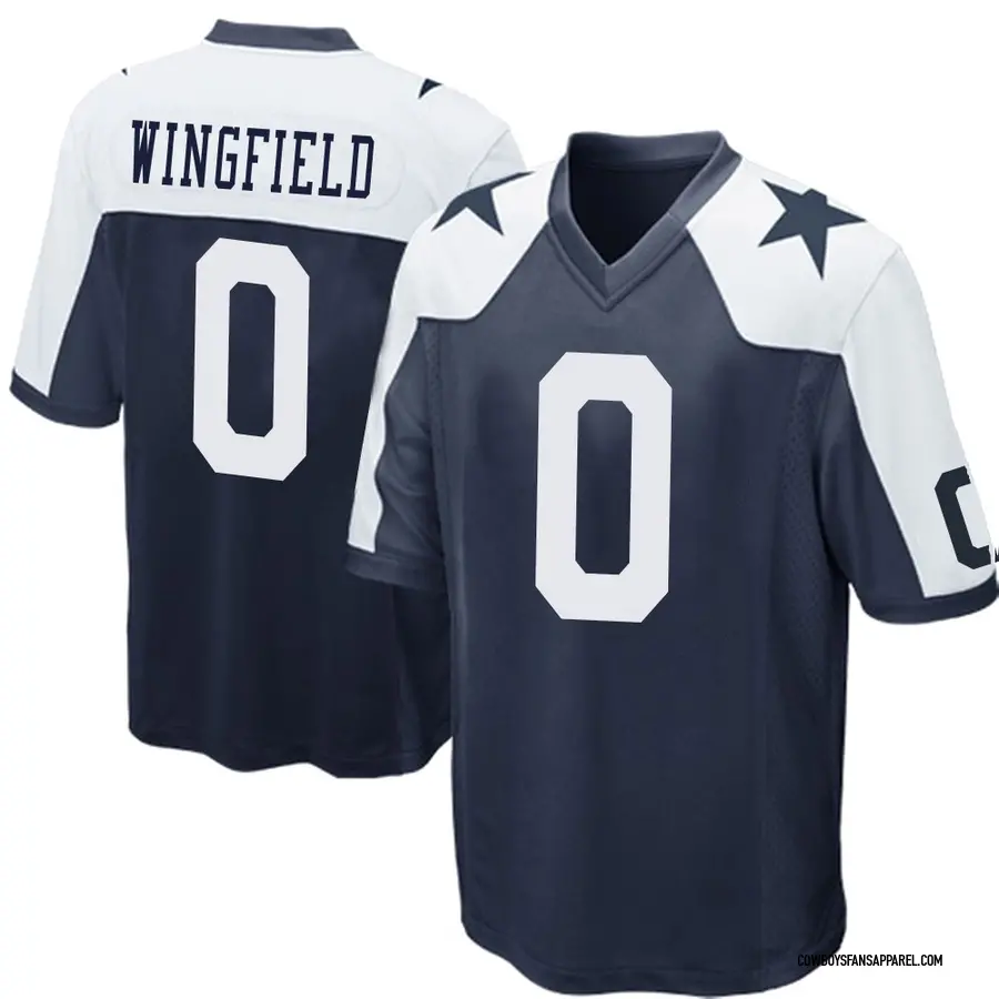 Nike DJ Wingfield Dallas Cowboys Youth Game Navy Blue Throwback Jersey
