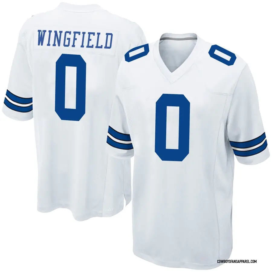 Nike DJ Wingfield Dallas Cowboys Youth Game White Jersey