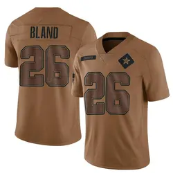Nike DaRon Bland Dallas Cowboys Men's Limited Brown 2023 Salute To Service Jersey