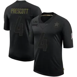 Nike Dak Prescott Dallas Cowboys Men's Limited Black 2020 Salute To Service Jersey