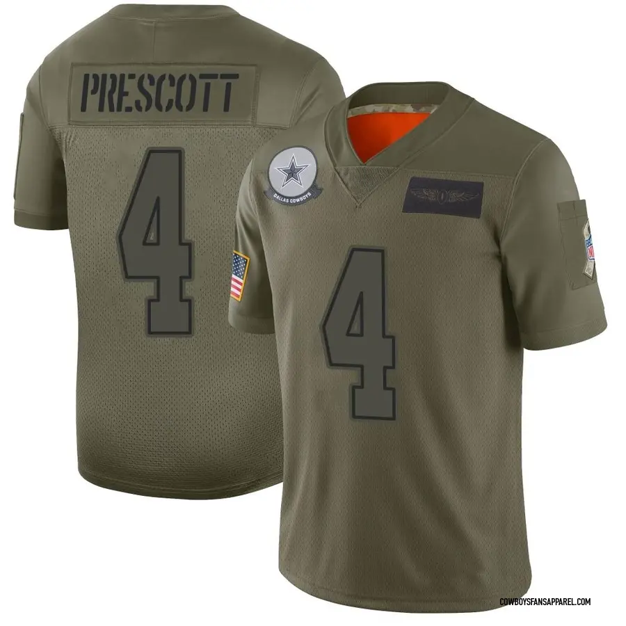 Nike Dak Prescott Dallas Cowboys Youth Limited Camo 2019 Salute to Service Jersey