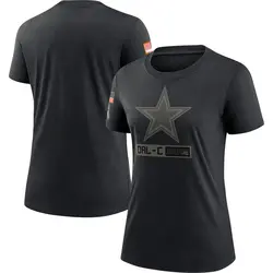 Nike Dallas Cowboys Women's Black 2020 Salute To Service Performance T-Shirt
