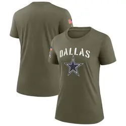Nike Dallas Cowboys Women's Legend Olive 2022 Salute To Service T-Shirt