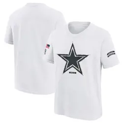 Nike Dallas Cowboys Youth White 2024 Salute To Service T-Shirt