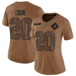Nike Dalvin Cook Dallas Cowboys Women's Limited Brown 2023 Salute To Service Jersey