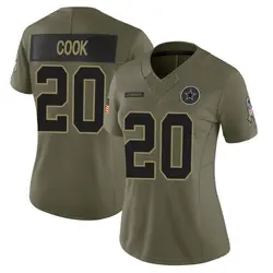 Nike Dalvin Cook Dallas Cowboys Women's Limited Olive 2025 Salute to Service Jersey