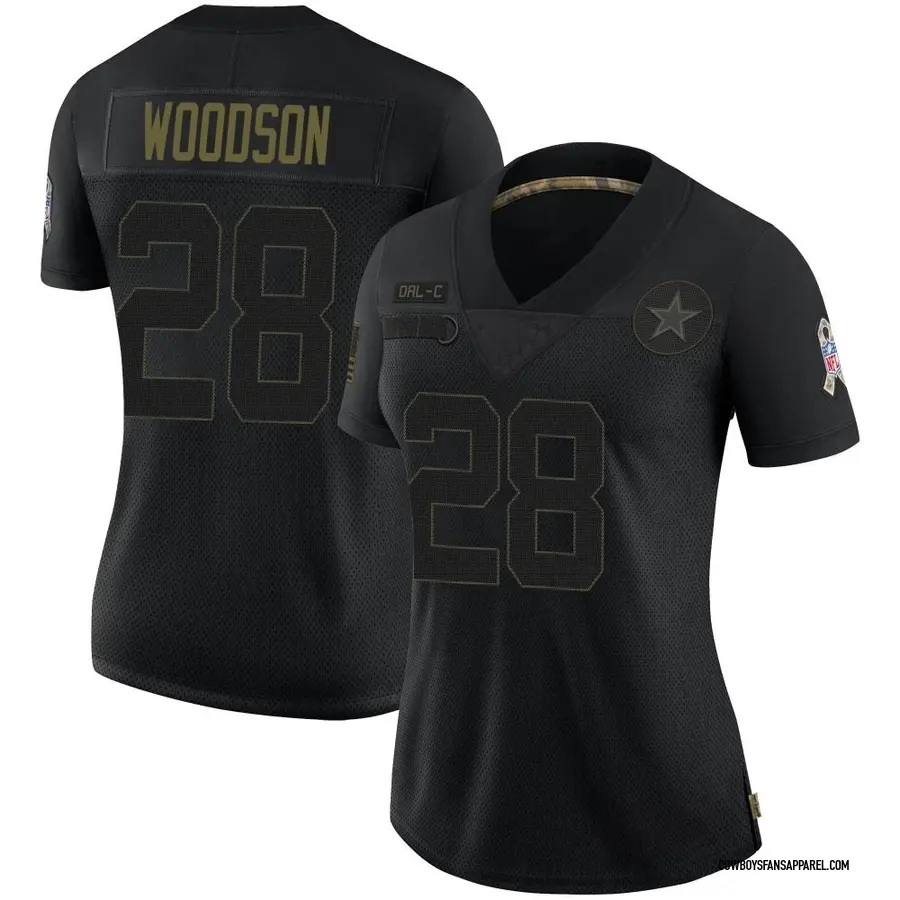 Nike Darren Woodson Dallas Cowboys Women's Limited Black 2020 Salute To Service Jersey