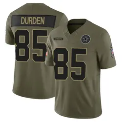 Nike David Durden Dallas Cowboys Men's Limited Olive 2025 Salute to Service Jersey