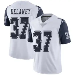 Nike Dee Delaney Dallas Cowboys Men's Limited White Color Rush Vapor Untouchable Jersey