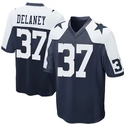 Nike Dee Delaney Dallas Cowboys Youth Game Navy Blue Throwback Jersey