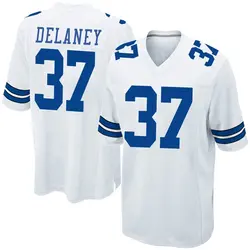Nike Dee Delaney Dallas Cowboys Youth Game White Jersey