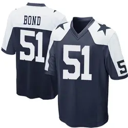 Nike Devante Bond Dallas Cowboys Youth Game Navy Blue Throwback Jersey