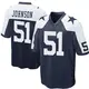 Nike Durrell Johnson Dallas Cowboys Youth Game Navy Blue Throwback Jersey