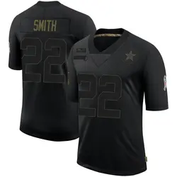 Emmitt Smith Dallas Cowboys Men's Limited Black 2020 Salute To Service Jersey