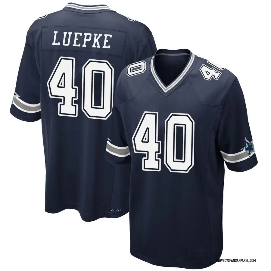 Nike Hunter Luepke Dallas Cowboys Men's Game Navy Team Color Jersey