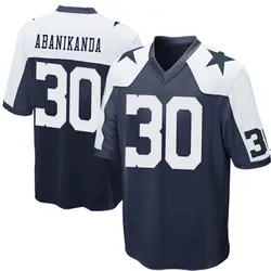 Nike Israel Abanikanda Dallas Cowboys Youth Game Navy Blue Throwback Jersey