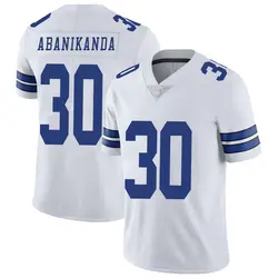Nike Israel Abanikanda Dallas Cowboys Youth Limited White Vapor Untouchable Jersey