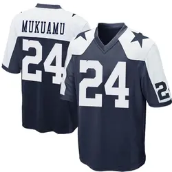 Nike Israel Mukuamu Dallas Cowboys Youth Game Navy Blue Throwback Jersey