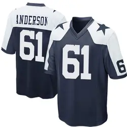 Nike Jack Anderson Dallas Cowboys Men's Game Navy Blue Throwback Jersey
