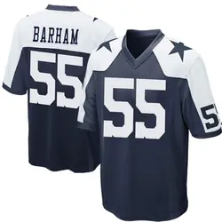 Nike Jaishawn Barham Dallas Cowboys Men's Game Navy Blue Throwback Jersey