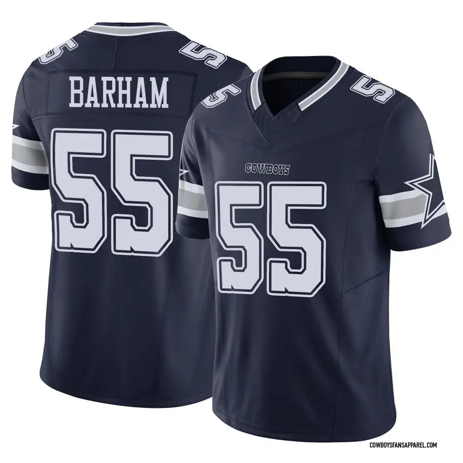 Nike Jaishawn Barham Dallas Cowboys Men's Limited Navy Vapor F.U.S.E. Jersey