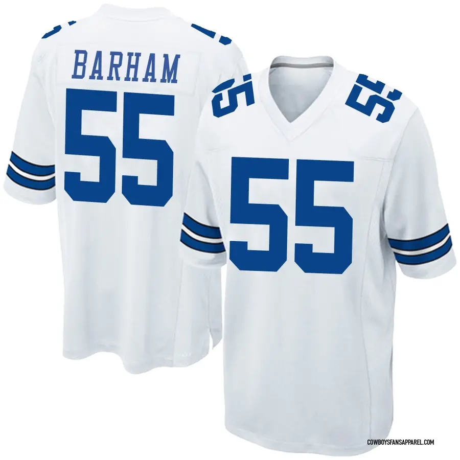 Nike Jaishawn Barham Dallas Cowboys Youth Game White Jersey
