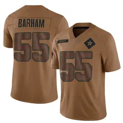 Nike Jaishawn Barham Dallas Cowboys Youth Limited Brown 2023 Salute To Service Jersey