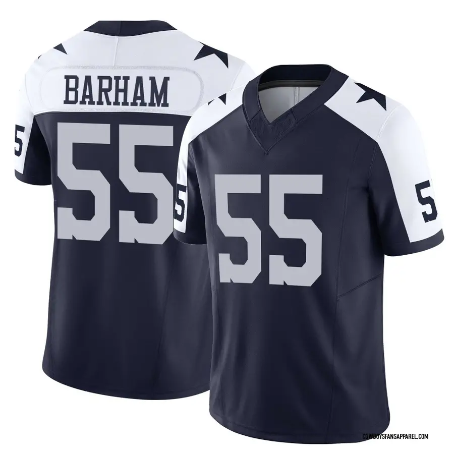 Nike Jaishawn Barham Dallas Cowboys Youth Limited Navy Alternate Vapor F.U.S.E. Jersey