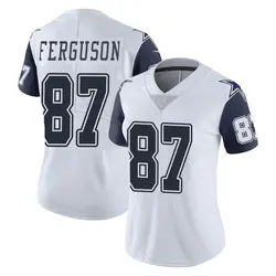 Nike Jake Ferguson Dallas Cowboys Women's Limited White Color Rush Vapor Untouchable Jersey