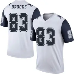 Jalen Brooks Dallas Cowboys Men's Legend White Color Rush Jersey