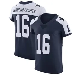 Jalen Moreno-Cropper Dallas Cowboys Men's Elite Navy Alternate Vapor Untouchable Jersey
