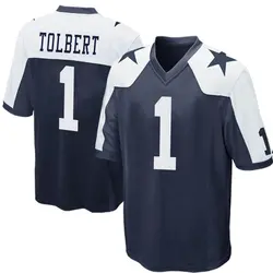 Nike Jalen Tolbert Dallas Cowboys Men's Game Navy Blue Throwback Jersey