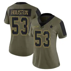 Nike James Houston Dallas Cowboys Women's Limited Olive 2021 Salute To Service Jersey