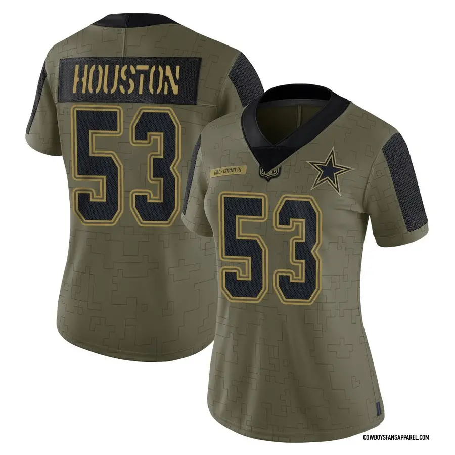 Nike James Houston Dallas Cowboys Women's Limited Olive 2021 Salute To Service Jersey
