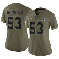 Nike James Houston Dallas Cowboys Women's Limited Olive 2022 Salute To Service Jersey